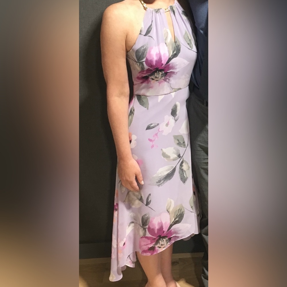 White House Black Markey Lilac Floral Dress